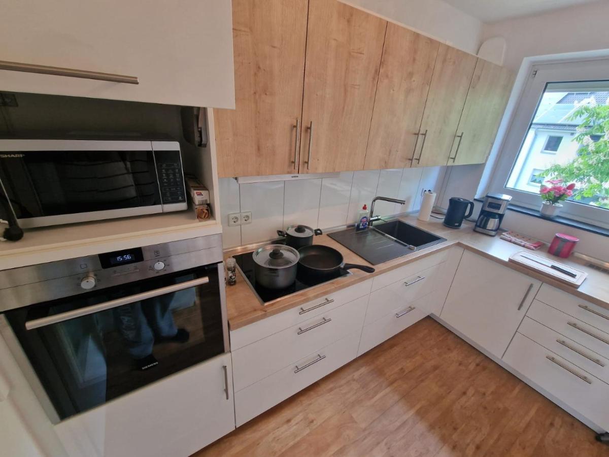 Ecocube Apartment2 Meppen14, Balkon, Kueche, Waschmaschine Kültér fotó